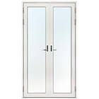 SP Fönster Svenska Pardörr Svanenmärkt Helglasad Aluminiumbeklätt Trä Rund Profil SP Pardörr Balans 3-Glas Alu 160x200 Vä