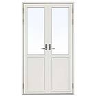 SP Fönster Svenska Pardörr Trä Rund Profil SP Pardörr Stabil 3-Glas 190x200/150 Vä
