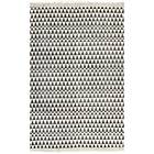 vidaXL Kelimmatta bomull 120x180 cm mönster med svart/vit