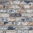 Superfresco Easy Tapet Fresco Distressed Brick Blå/Röd Papperstapet 10x52cm 108596