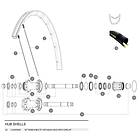 Mavic 6 Bolt Disc Id360 Rear Axle With Circlips Svart 12 x 135/142 mm