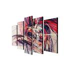 Dekorativ Canvastavla 5-Delar 70x20 cm Flerfärgad 257MJS3298
