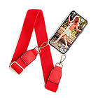 Boom iPhone 12 & 12 Pro skal med mobilhalsband- Belt Red