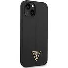 Guess iPhone 14 Plus Skal Silicone Triangle Svart