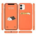 Orange Silicone Korthållare Skal iPhone 12 Pro Max