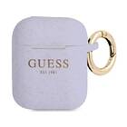 Guess Silicone Glitter Skal AirPods Lila