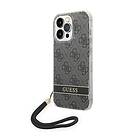 Guess iPhone 14 Pro Skal 4G Print Strap Svart