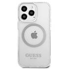 Guess iPhone 13 Pro Max Skal Magsafe Metal Outline Silver