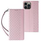 PRO iPhone 12 Plånboksfodral Magnet Strap Rosa