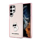 Karl Lagerfeld Galaxy S23 Ultra Mobilskal Ikonik Choupette Rosa