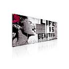 Tavla Banksy Life Is Beautiful 200x80 sp. z o. TM-N7133