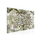 Tavla Tree And Waves 5 Parts Green 225x90 sp. z o. TM-N7184-DKXL
