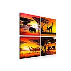 Tavla African 4 Parts 60x60 Artgeist sp. z o. TM-N7880
