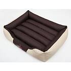 Hobbydog Imperial Bed Standard Beige leather with brown center R2