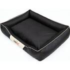 Hobbydog Perfect Imperial Bed Black leatherette with beige R5 trimming