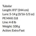 Molix Outset Light Game Tubolar Spinning Rod 2,44 m / 5-14g