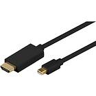 MicroConnect HDMI - DisplayPort Mini 1m