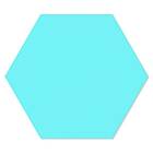 Hill Ceramic Klinker Basic Hex 25 Turkos 25x22 cm Matt Hexagon KLC4172