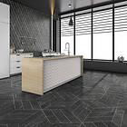 Hill Ceramic Klinker Diamond Svart Vänster 70x40 cm KLR2078