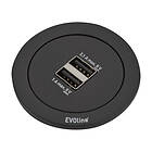 EVOline ONE 2 X USB SVART