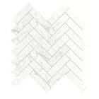 Konradssons Kakel Klinker Marmi Cararra Levigato Herringbone 3x10 cm 2,85x10,4cm 7030