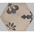 Konradssons Kakel Klinker Terra Black Hexagon Mix Giglio 22x25 cm Black/White 21,6x25cm 4724