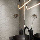 Lhådös Kakel Klinker Jolly Silver Hexagon cm hexagon 21502