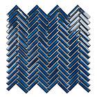 Lhådös Kakel Mosaik Fishbone Blue Glossy cm blue glossy 28201