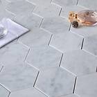 ArtStone Natursten Bianco Carrara C Hexagon Polerad 5x5 cm 48 CTR-MM-H15047