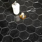 ArtStone Natursten Nero Marquina Hexagon Polerad 5x5 cm 48 CTR-MM-H15051