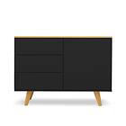 Tenzo Sideboard Amelia 1 Dörr 3 Lådor Sidebioard 1dörr 3lådor matt svart 9006134070