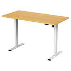 Lykke Työpöytä M100 120x60 cm Höj- och sänkbart höj skrivbord M100, vit/ek, 120 