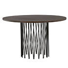 Black furniture/fashion Matbord Stone Rund round Dining Table / Mocca Veneer 15206-588