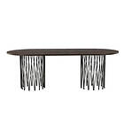 Black furniture/fashion Matbord Stone oval Dining Table / Mocca Veneer 15106-588