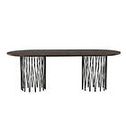 Black furniture/fashion Spisebord Stone oval Dining Table / Mocca Veneer 15106-5