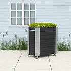 Plus Blomlåda Cubic Svart 87x50x95 cm blomsterkasse 87x50x95cm m/stålhjørner m/h