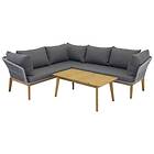 Venture Design Loungegrupp Chania Utomhus corner sofa Grå / grå dyna akacia 9329