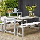 Plus Table Plankbord Plankbord186x77x72 cm Tryckimpregnerad grundmålad gråbrun 1