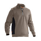 Jobman Sweatshirt 43832 Zip 5401 1/2 Khaki/Svart 4XL 65540120-1499-10