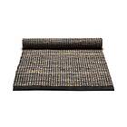 Rug Solid Jute/Leather Matta 65x135 cm, Mörkgrå Grå Läder