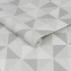 Contour Tapet Obelisk Tile Grå/Vit Non-woven Tapeter 10mx52cm 112646