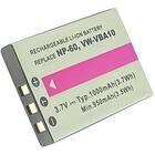 Batteriexperten Kompatibelt med Casio QV-R3, 3.6V (3.7V), 1050 mAh