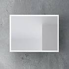 4AQUA Spegel Luna Med Ram 100 vit blank med ram och led belysning SL100M