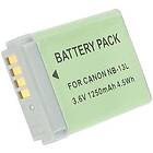 Batteriexperten Kompatibelt med Canon PowerShot SX620 HS, 3.6V, 1250 mAh