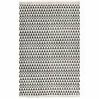 vidaXL Kelimmatta bomull 160x230 cm med mönster svart/vit