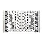 DKD Home Decor Matta Svart Vit Ikat (120 x 180 x 0,7 cm)