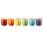 Le Creuset Rainbow Cappuccino Mug 20 cl Set om 6 Multi