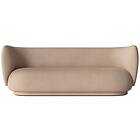 Ferm Living Rico Brushed 3-Sitssoffa, Sand Polyester