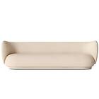 Ferm Living Rico Brushed 4-seatersoffa, Off-white Off-White Polyester