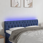 vidaXL Sänggavel LED blå 160x7x78/88 cm tyg
